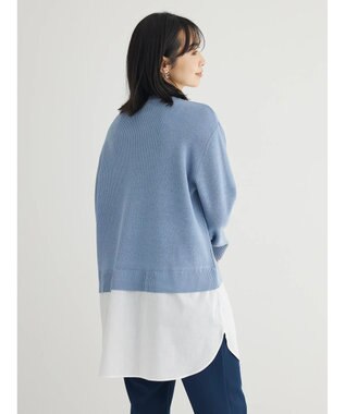 Green Parks ニットドッキングチュニック Blue