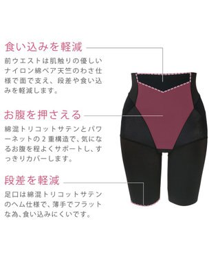 BRADELIS New York 【BRADELIS NewYork / 育尻STEP2・集めて寄せる】桃ソフトサポートガードル 1枚履き可能 補正 下着 ブラック