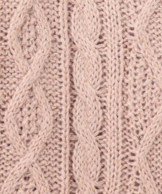 GRACE CONTINENTAL スパングルケーブルニット ピンク