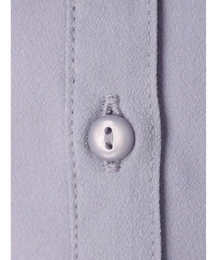 earth music&ecology ケープカラーブラウス Grayish Blue