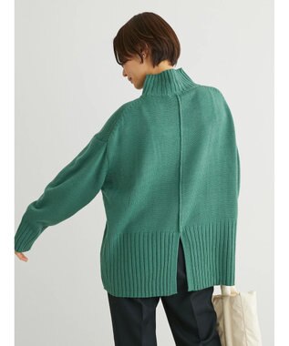 Green Parks 洗える　バックスリットニットプルオーバー
