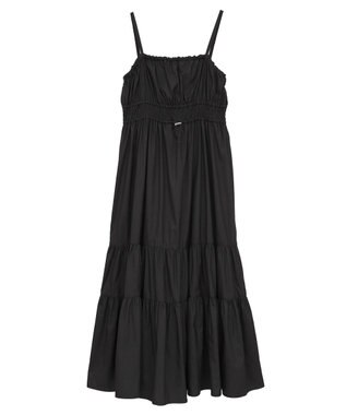 earth music&ecology ドロストシャーリングキャミワンピース Black