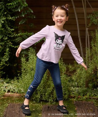 ANY KIDS 【any FAM×サンリオキャラクターズ】ミラクルスパンコール長袖Tシャツ ラベンダー×クロミ
