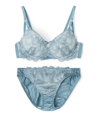 San-ai Resort（三愛水着楽園） 【WEB限定】【プチプラブラセット】純欲カラーヌーディーレーシーストリングブラ＆ショーツセット 【northerly】 グリーン