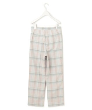 ICB 【洗える】TRドビーチェック ストレートパンツ トープ系