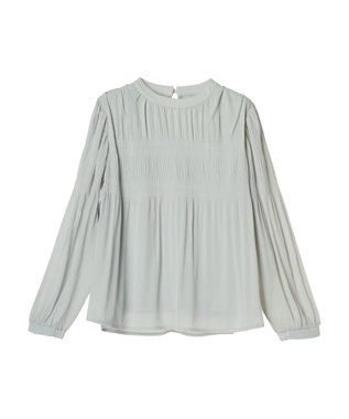 earth music&ecology マジョリカプリーツブラウス Mint