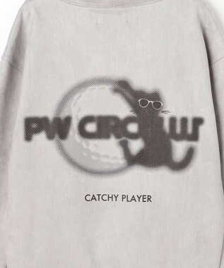 PW CIRCULUS 2025 NEW！【手洗い洗濯可】【WOMEN】キャットグラフィック スエードライク デタッチャブルフーディ ゴルフウェア レディース グレー系