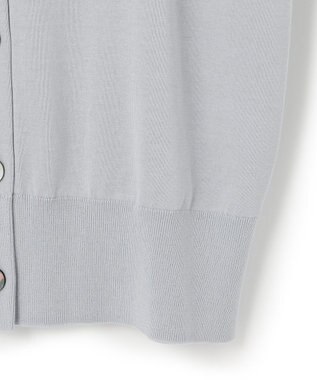 23区 シルクコットン ベーシック カーディガン スカイブルー系