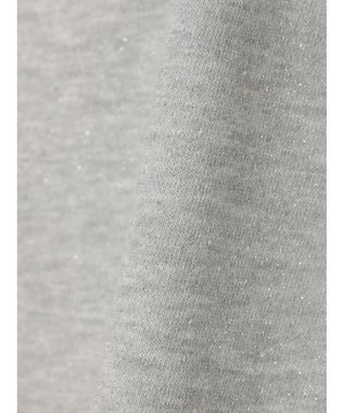 Green Parks ７分袖ラメ裏毛パフプルオーバー Gray Mixture