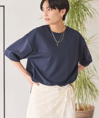 AMERICAN HOLIC ジョーゼットラウンドヘムトップス Navy