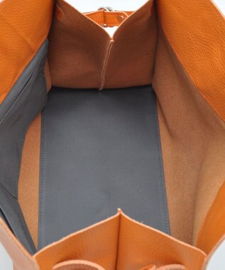 blancle シュリンクレザー ワイドボストン オレンジ