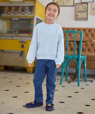 ANY KIDS 【WEB限定】7days 裏毛トレーナー サックスブルー×ハート