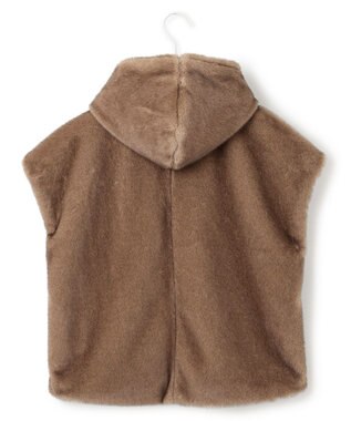 ICB 【洗える】ミンクライクファー フーディジレ コート モカ