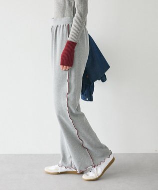 CRAFT STANDARD BOUTIQUE 配色メローパンツ Gray Mixture