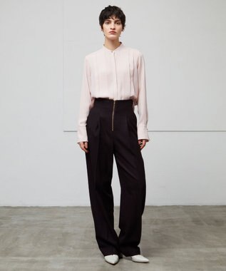 BEIGE， TERNES / フロントジップワイドパンツ Bordeaux