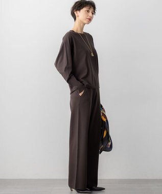 23区 S 【VERY9月号掲載/洗える/吊り干しOK】ヴィスコースストレッチ ワイド パンツ ブラウン系