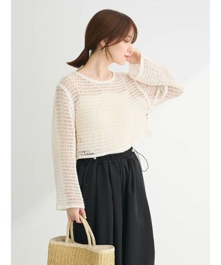 Green Parks ・ＳＵＧＡＲ　ＳＰＯＯＮ　クロシェロングスリーブ Ivory