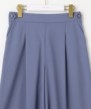 ANY SIS 【洗える】エアリーワイド クロップド パンツ ダルブルー