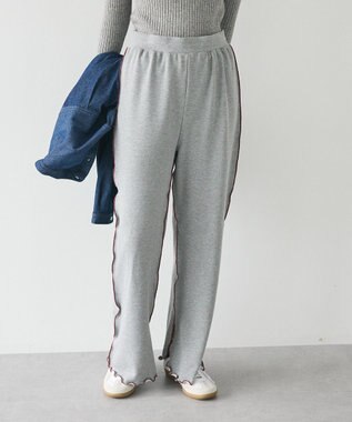 CRAFT STANDARD BOUTIQUE 配色メローパンツ Gray Mixture