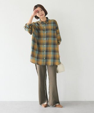 CRAFT STANDARD BOUTIQUE 配色メローパンツ Khaki