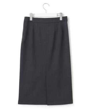 ICB 【UVカット・洗える】ウール2WAYストレッチ タイトスカート チャコール