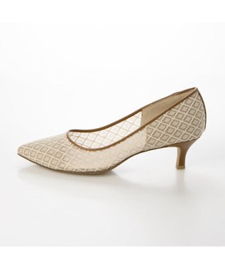 MODE ET JACOMO <carino>レースデザインパンプス ベージュ
