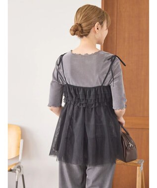 AMERICAN HOLIC チュールボリュームキャミ Black