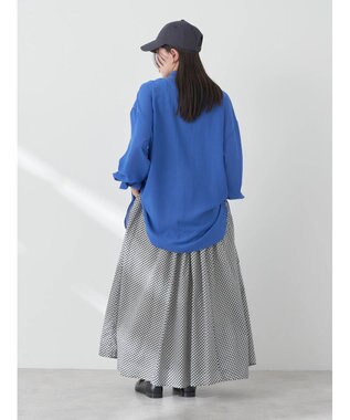 earth music&ecology シアーボーイズライクシャツ Royal Blue