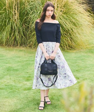 TOCCA 【ヨンア×大人百花×TOCCAコラボ】【洗える】BOTANICAL GARDEN PARTY ドレス ブラック×クリームイエロー