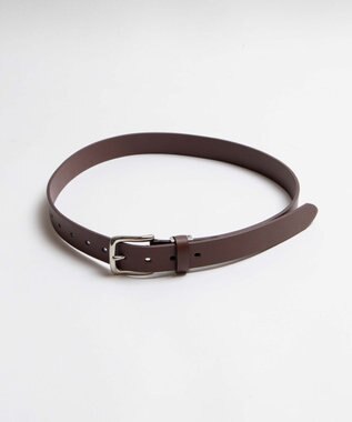 WEGO フェイクレザープレーンベルト ブラウン