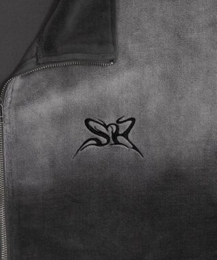 WEGO 【ユニセックス着用ITEM】ブリーチロゴベロアトラックジャケット グレー