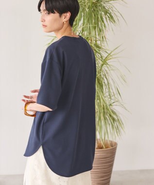 AMERICAN HOLIC ジョーゼットラウンドヘムトップス Navy