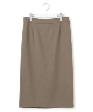 ICB 【UVカット・洗える】ウール2WAYストレッチ タイトスカート モカ