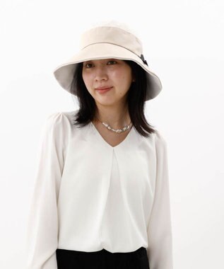 AURORA 【 Beaurance （ビューランス）】バイカラーリボンバケットハット ベージュ