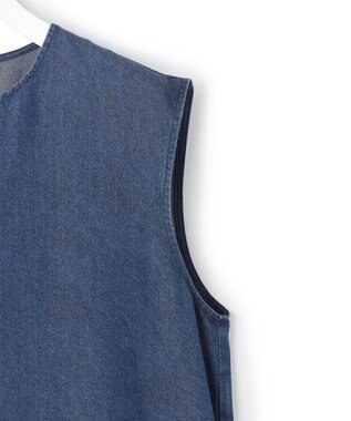 ICB L ナチュラルソフトデニム ノースリーブワンピース バイオデニム