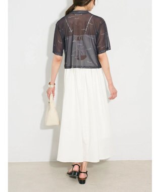 Green Parks ロゴ入りチュールトップス Black