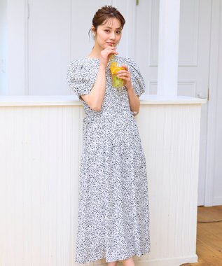 Feroux サマープリント ワンピース ホワイト系1