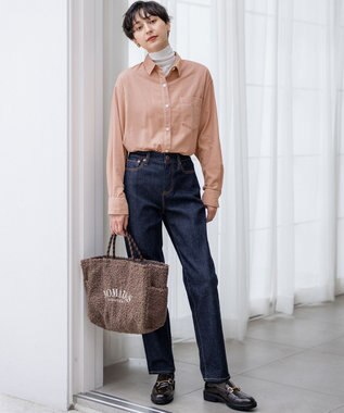 23区 【見上愛さん着用/Oggi11月号掲載】コットン コーデュロイ シャツ ピンク系