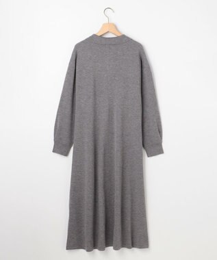 組曲 【加藤ローサさん着用】スキッパーニット ワンピース ライトグレー系