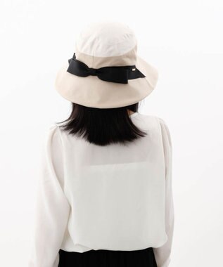 AURORA 【 Beaurance （ビューランス）】バイカラーリボンバケットハット ベージュ