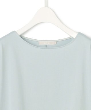 ICB 【接触冷感・UVケア・洗える】 コンフォートプレーティング デザインカットソー アッシュブルー系