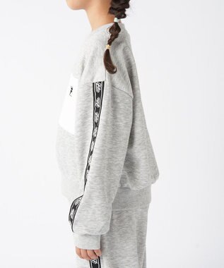 OP／FILA 【FILA】モノクロカラークルーネックスウェット/キッズ 杢グレー