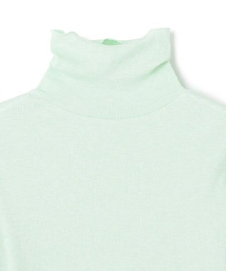 UNFILO 【暖かさ＆着心地の良さで大ヒット】コットンカシミヤ タートルネックカットソー [NEW]ミント