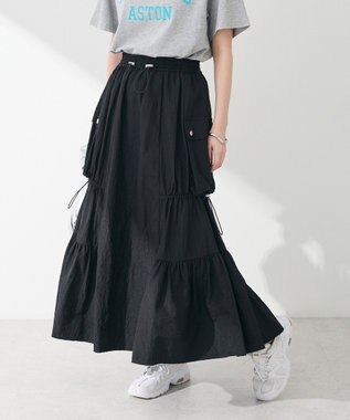 Green Parks ・ＳＵＧＡＲ　ＳＰＯＯＮ　ドロストティアードスカート Black