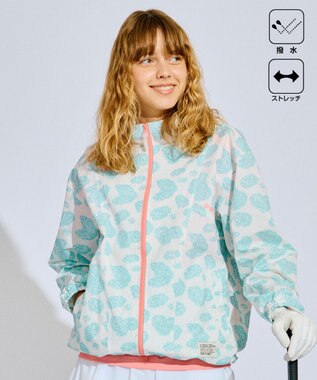 PW CIRCULUS 【撥水加工/ストレッチ】【WOMEN】アニマルドットブルゾン ゴルフウェア レディース ブルー系5