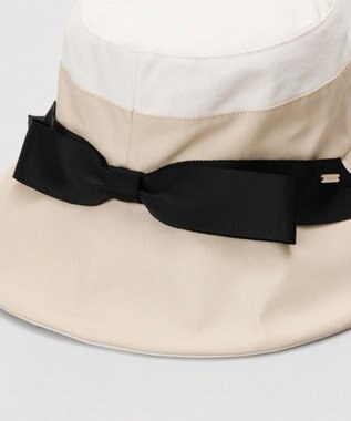 AURORA 【 Beaurance （ビューランス）】バイカラーリボンバケットハット ベージュ