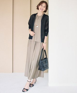 自由区 L 【カタログ掲載・ご好評アイテム・累計2500本・新色追加・ウエストゴム・セットアップ対応】エアリーツイルキュロット パンツ ライトベージュ