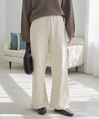 WEGO 【ANGIE VINTAGE/セットアップ対応】ワイドスウェットパンツ ベージュ