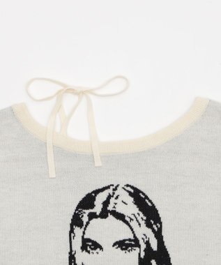 WEGO 【2025年秋冬新作】2WAYグラフィックワンショルBIGニット 柄3