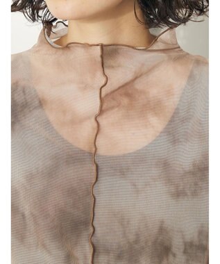 CRAFT STANDARD BOUTIQUE タイダイメッシュボトルネックインナー Mocha